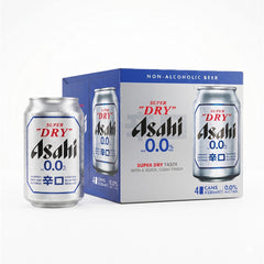 Asahi 0.0 Super Dry Non-Alcoholic Beer 330ml - Pack of 4