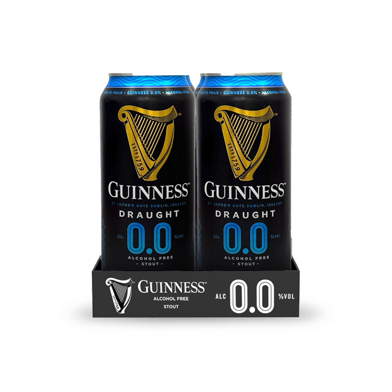 Guinness 0.0% Non-Alcoholic 440ml x 4 Cans