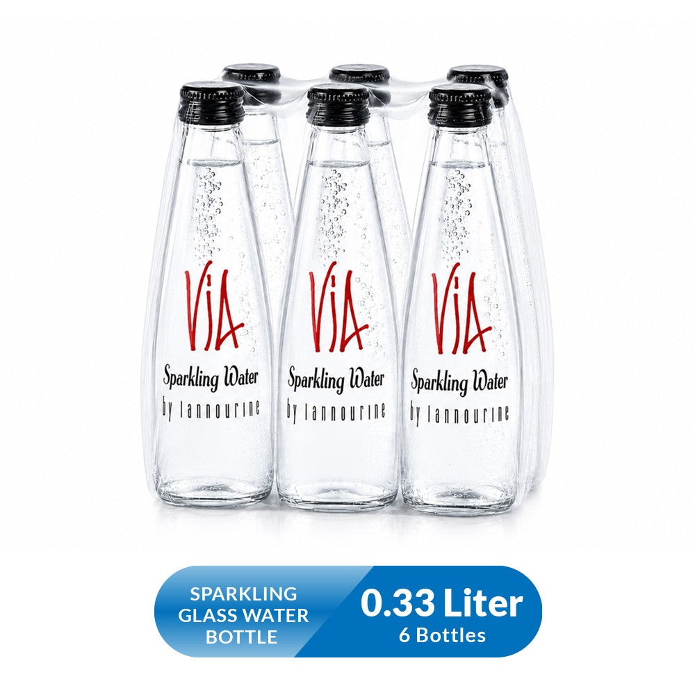Tannourine VIA Sparkling Water Glass Bottle 330 ml x6