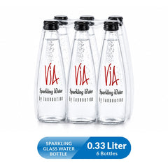 Tannourine VIA Sparkling Water Glass Bottle 330 ml x6
